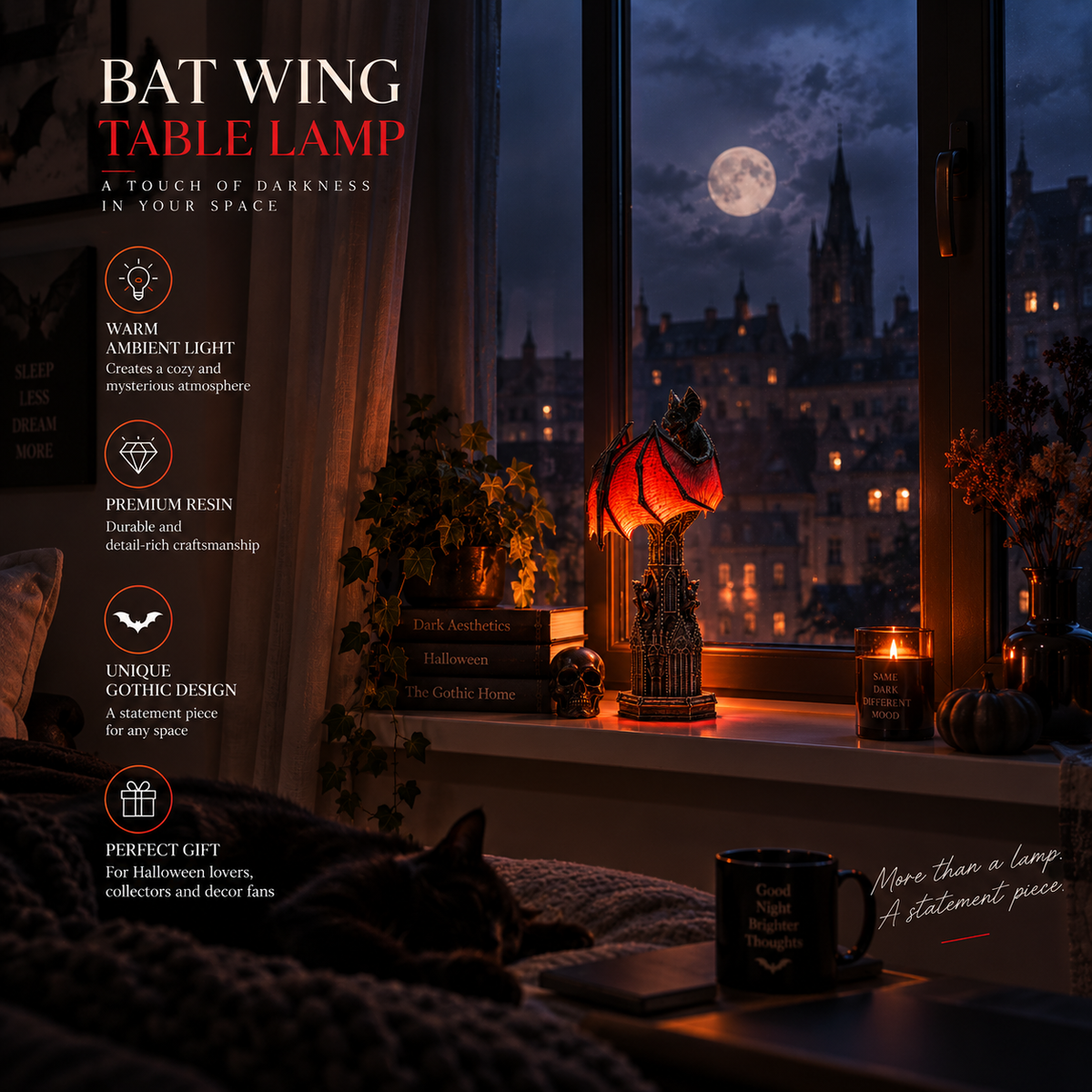 Bat Halloween Lamp By Evilery
