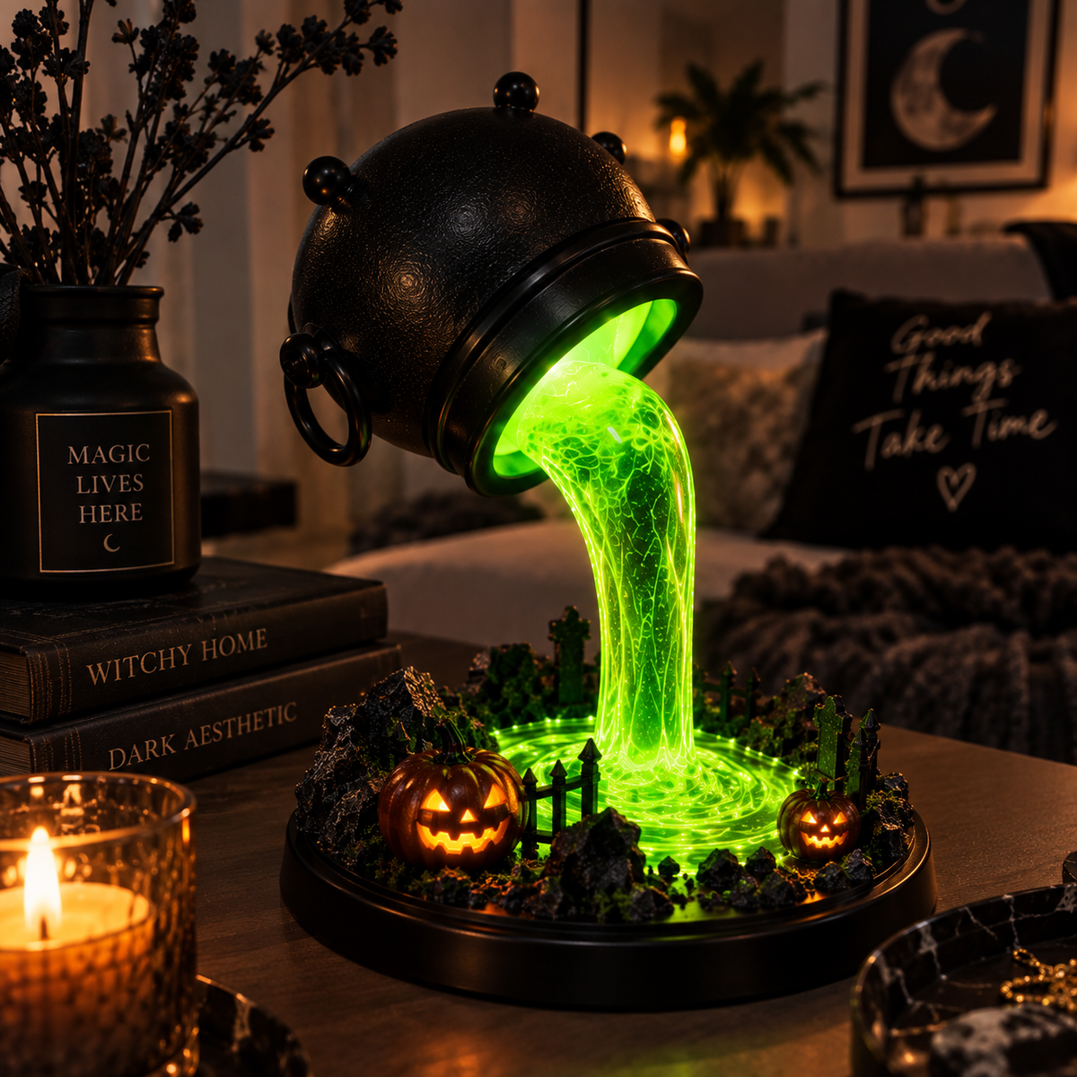 Witch Cauldron Lamp By Evilery