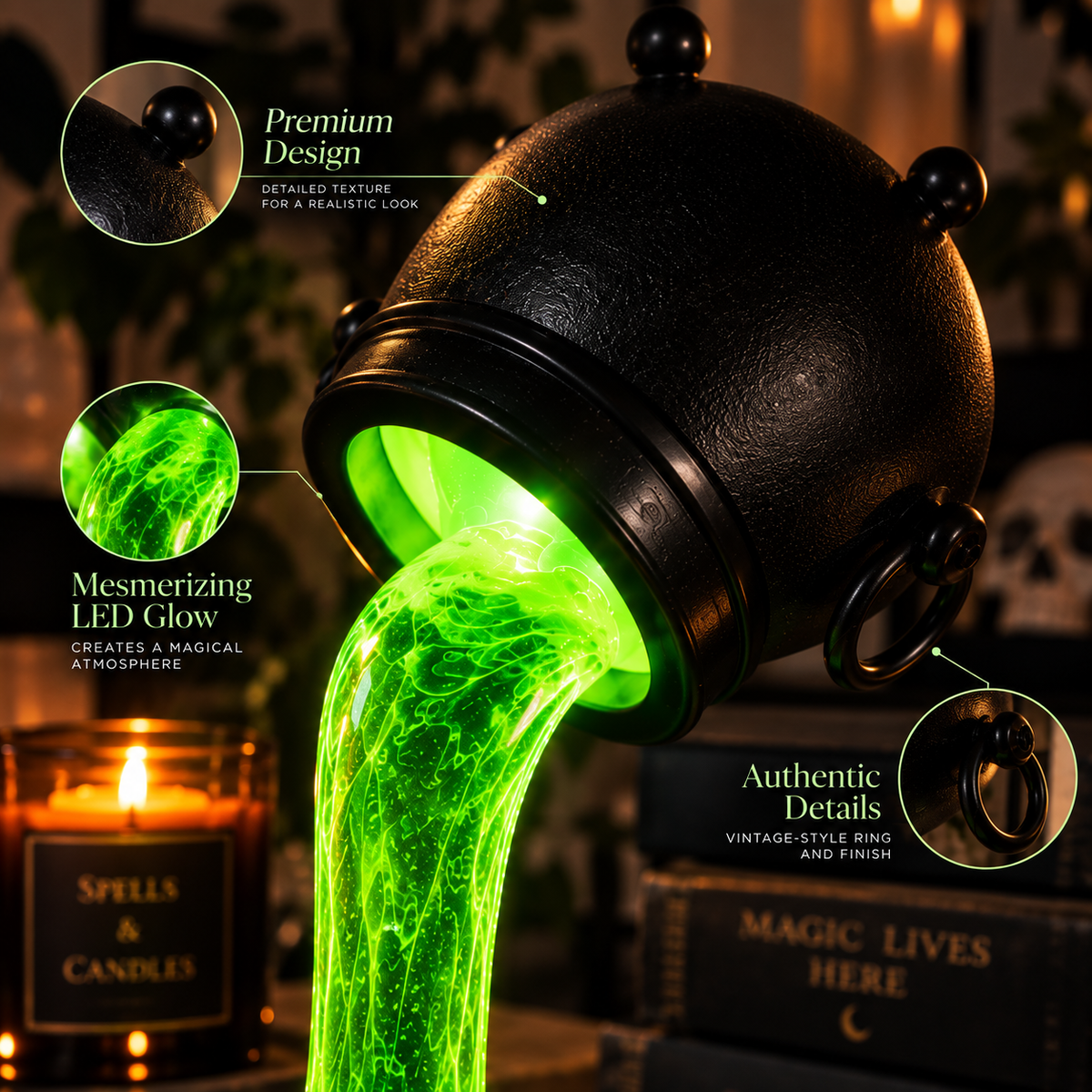 Witch Cauldron Lamp By Evilery
