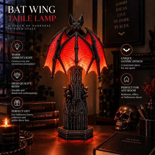 Bat Halloween Lamp By Evilery