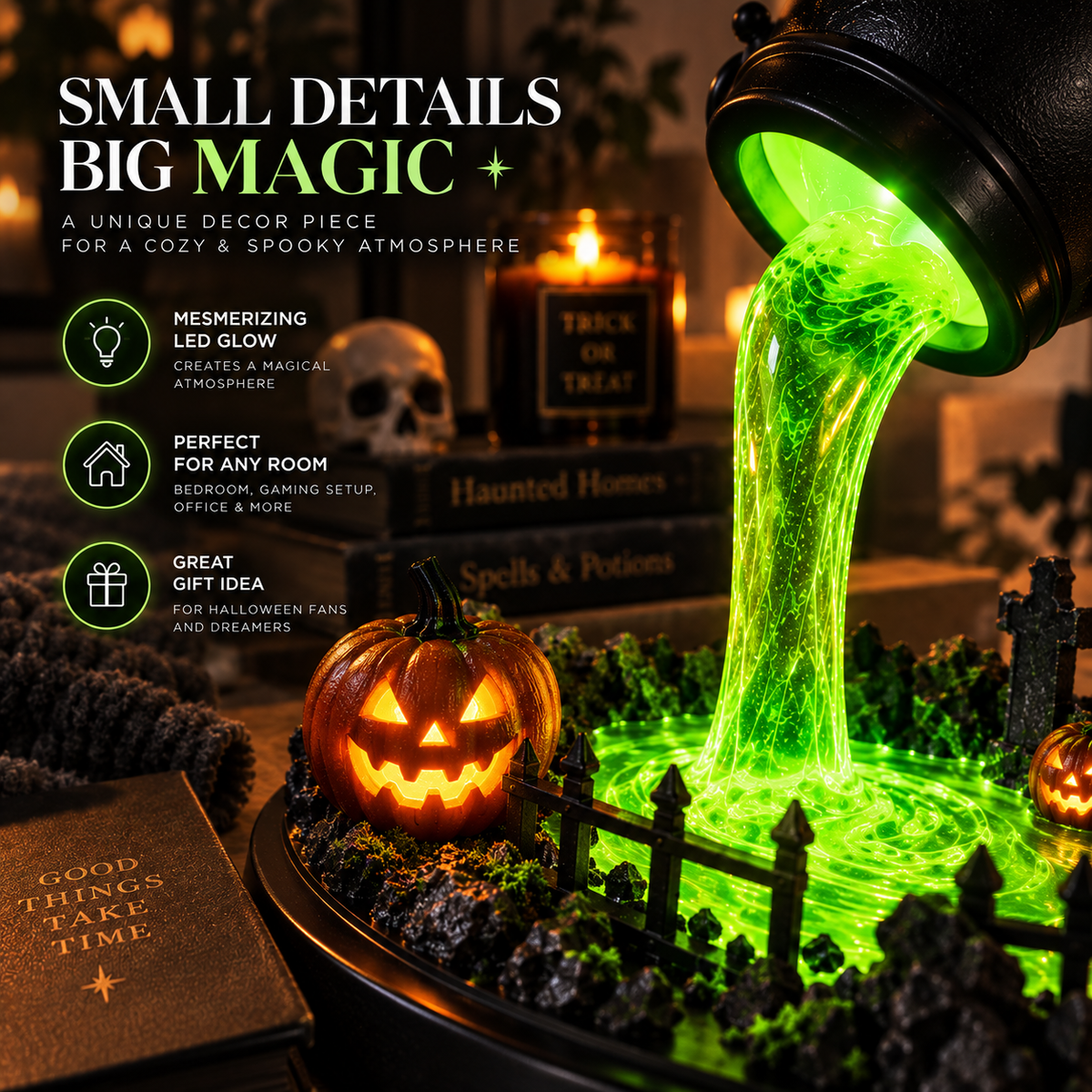 Witch Cauldron Lamp By Evilery