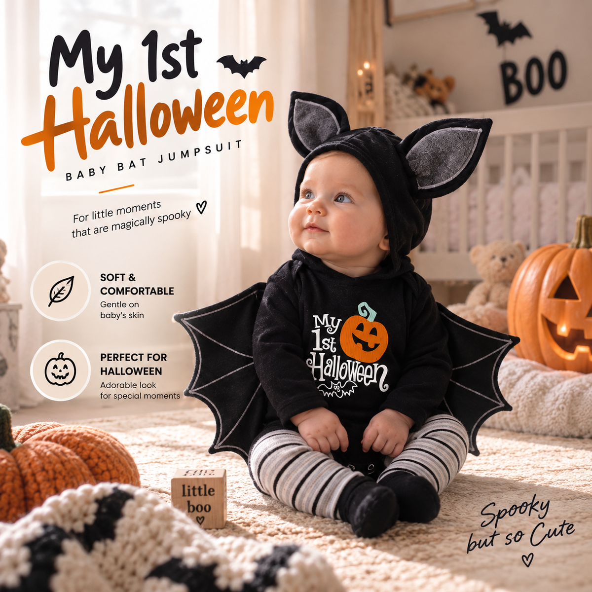 Baby Halloween Bat Costume By Evilery