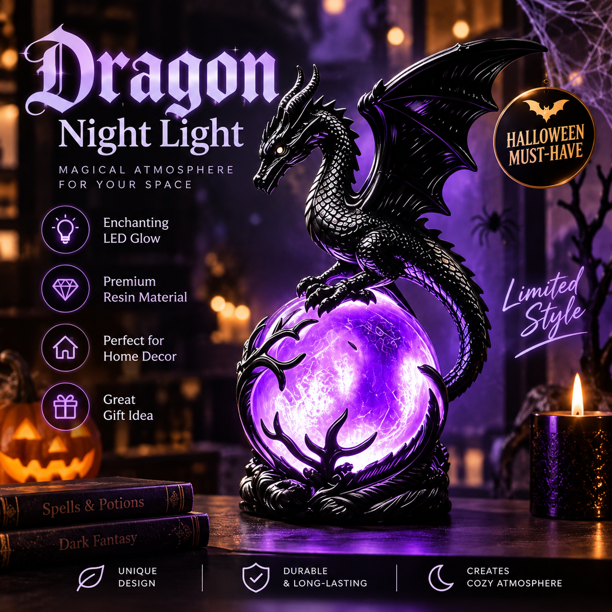Dragon Night Lamp By Evilery