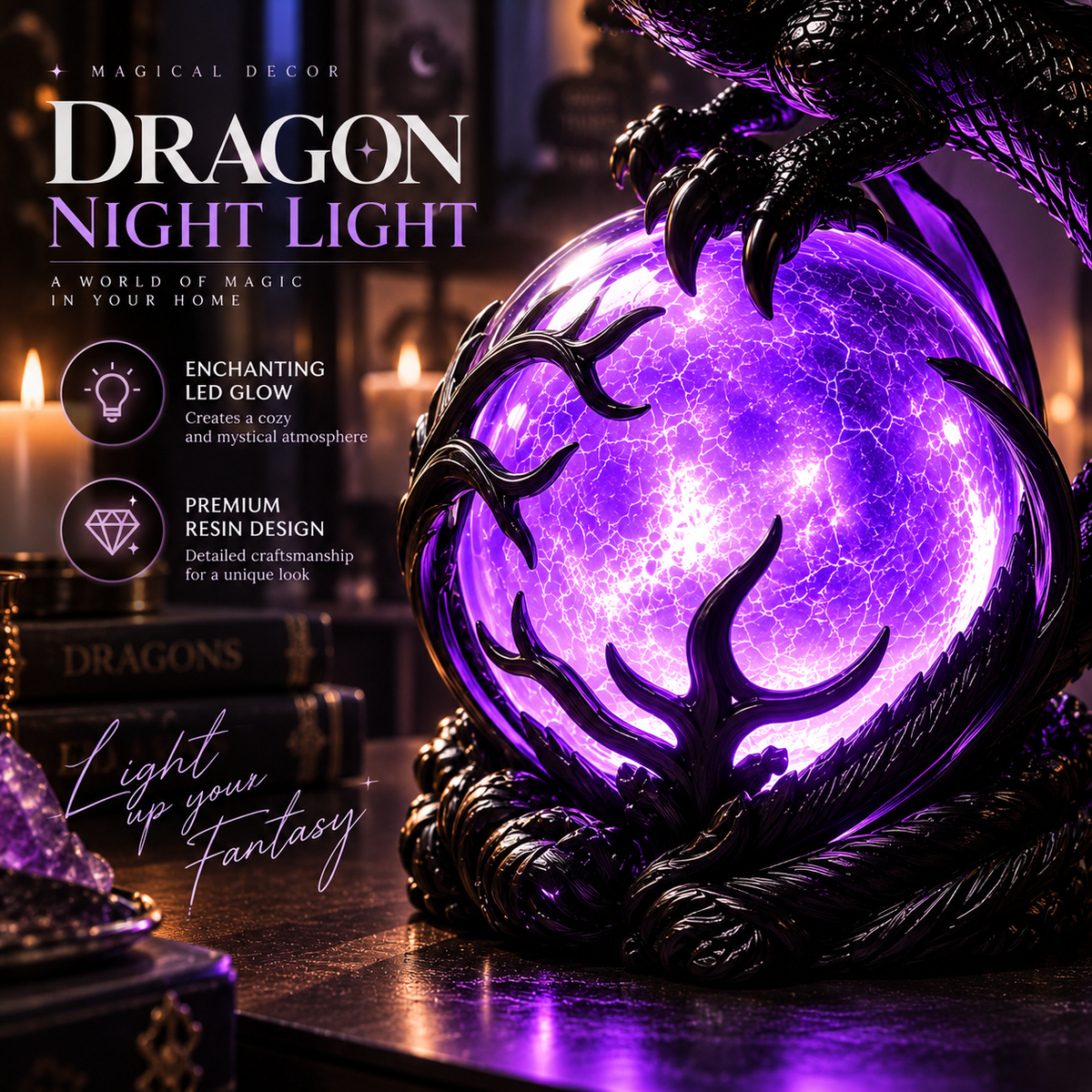 Dragon Night Lamp By Evilery