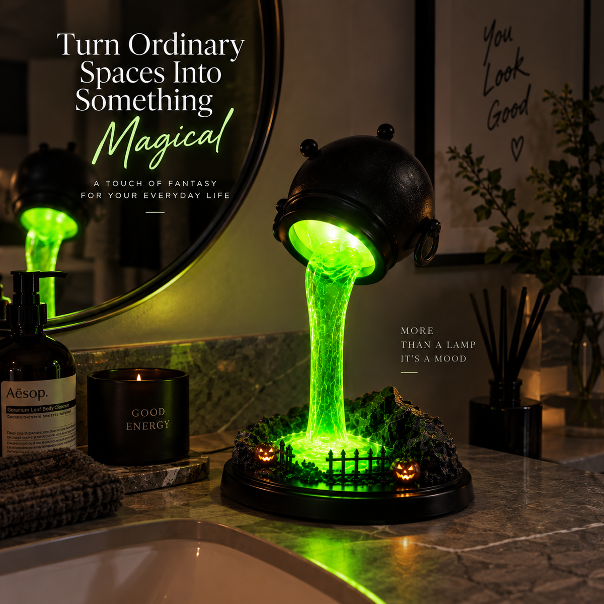 Witch Cauldron Lamp By Evilery