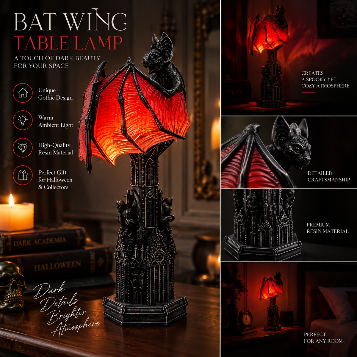 Bat Halloween Lamp By Evilery